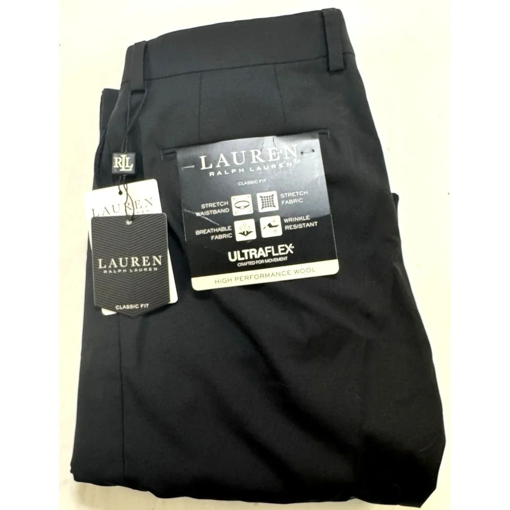 Lauren Ralph Lauren Black Label Men's 34x30 Ultraflex Stretch Wool Suit Pants